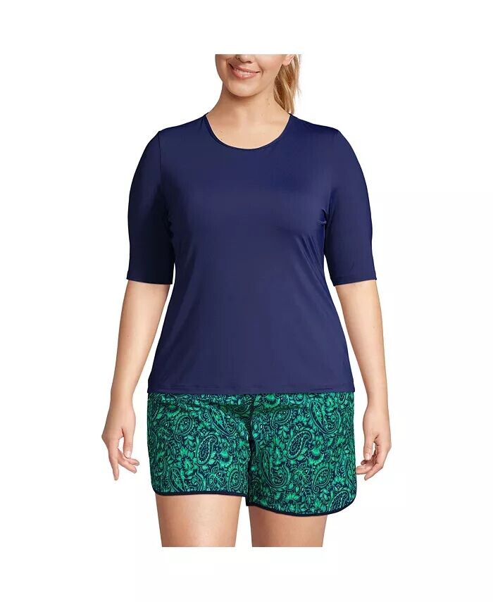 Плюс размер с круглым вырезом Rash Guard UPF 50 Солнцезащитная футболка для плавания Lands' End, синий
Плюс размер с круглым вырезом Rash Guard UPF 50 Солнцезащитная футболка для плавания Lands' End, синий