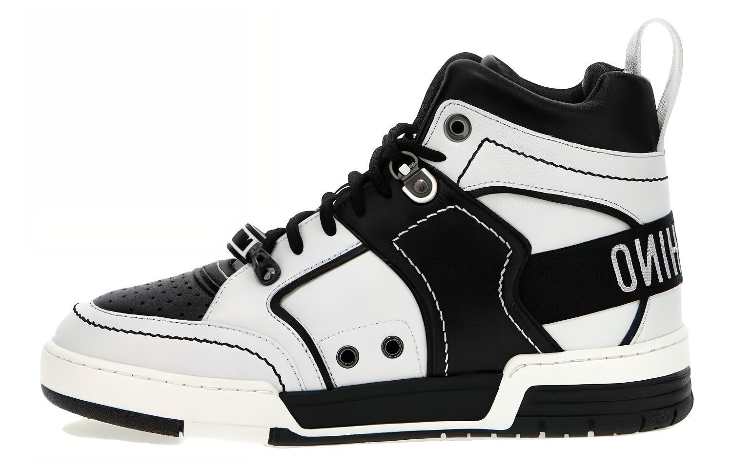 MOSCHINO Высокие мужские кроссовки для скейтбординга, черно-белые
MOSCHINO Высокие мужские кроссовки для скейтбординга, черно-белые