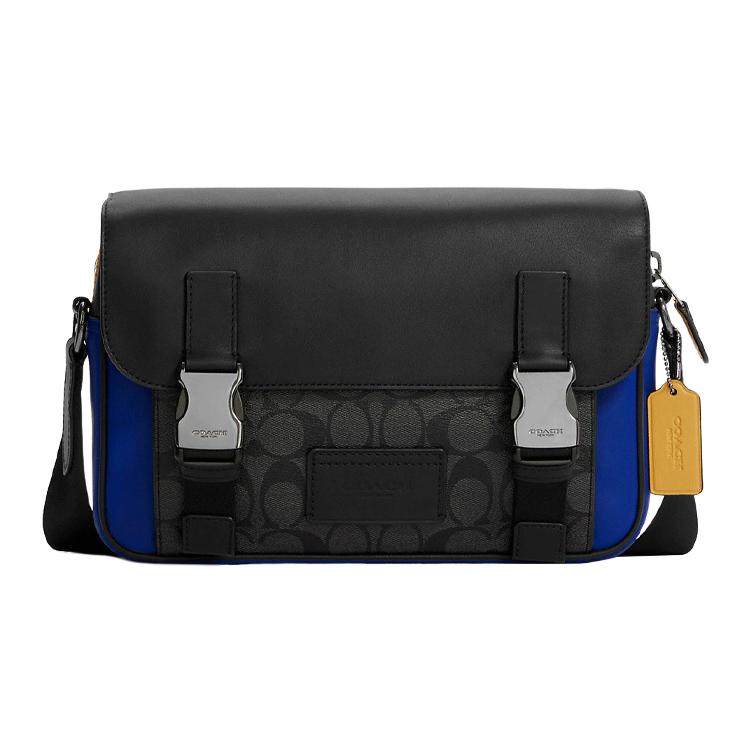 COACH Кожаная курьерская сумка через плечо мужская черно-синяя
COACH Кожаная курьерская сумка через плечо мужская черно-синяя