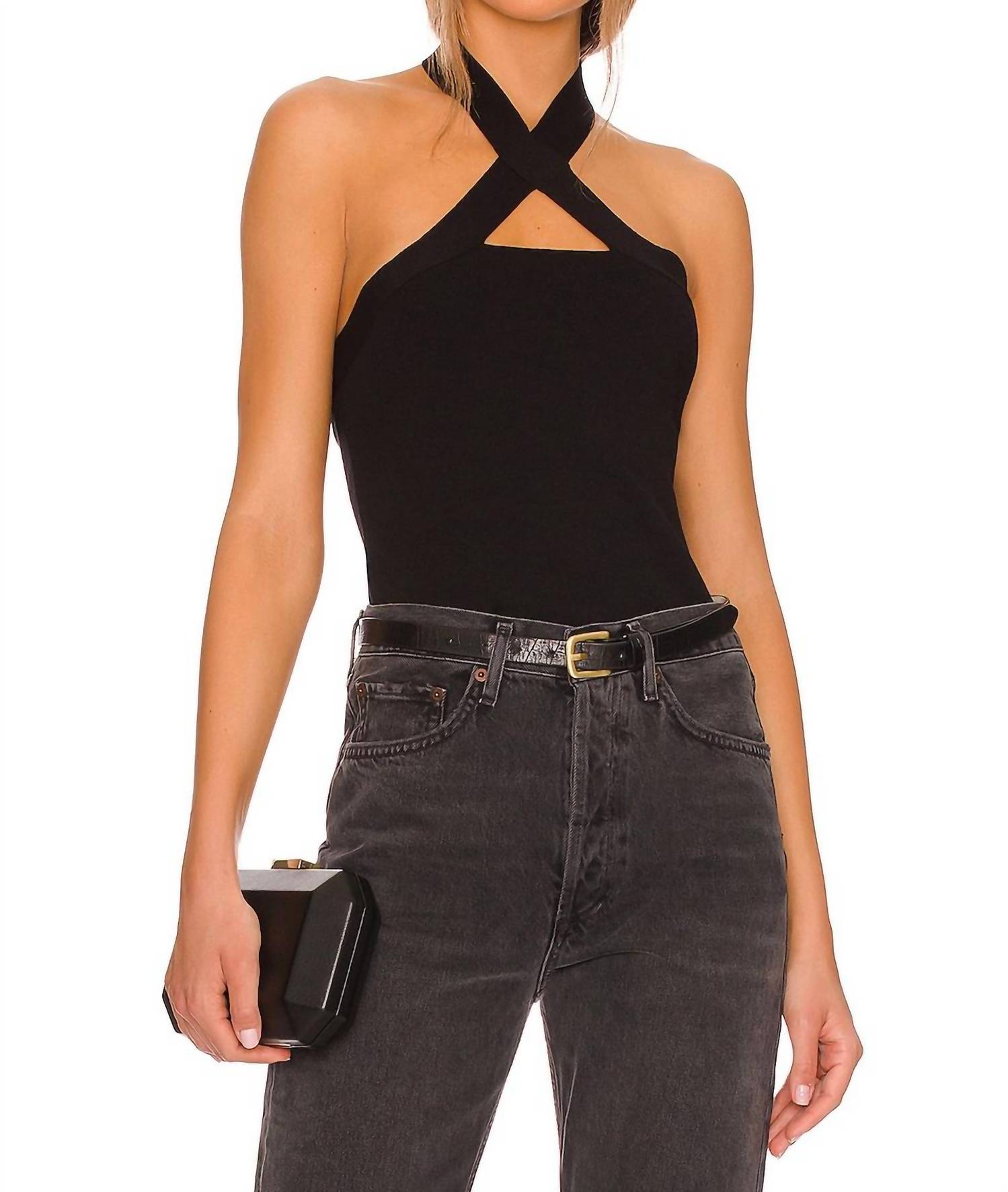 Майка с вырезом на шее черного цвета 525 America
Майка с вырезом на шее черного цвета 525 America