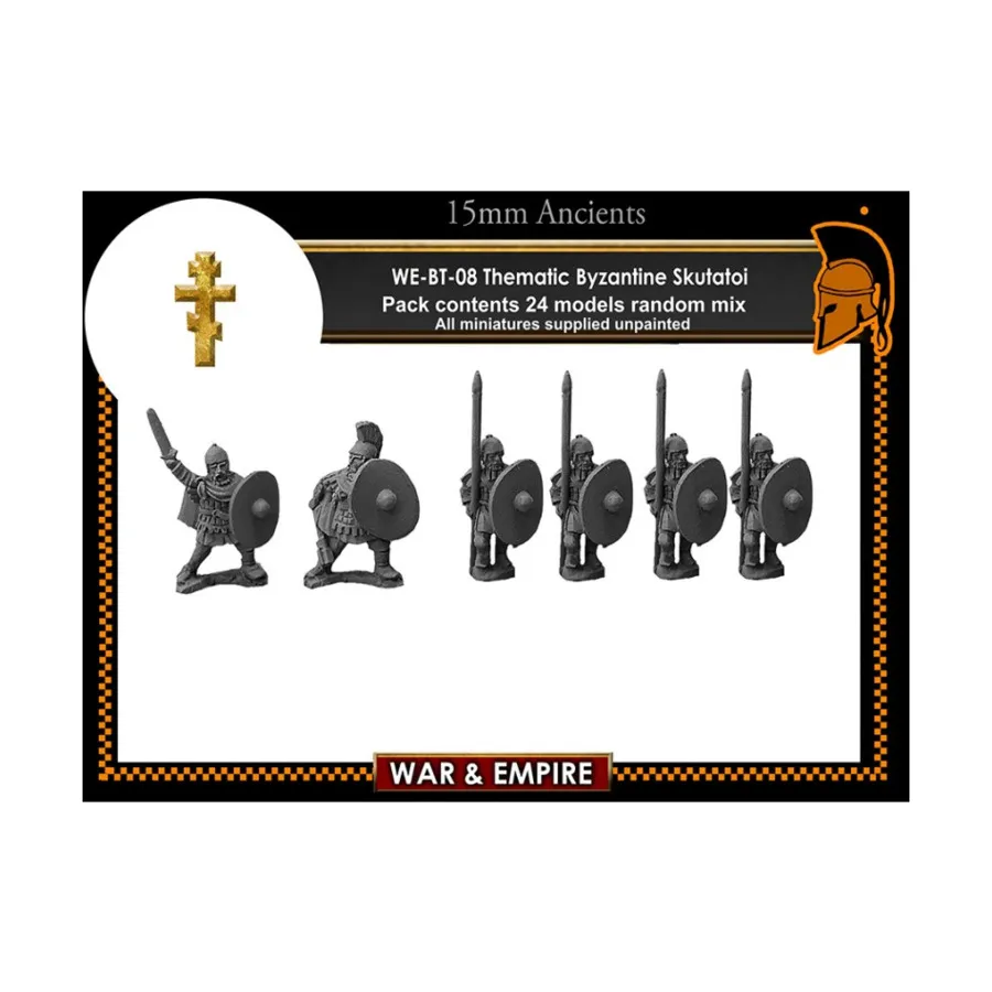 Скутатой (копейщики), War & Empire - Dark Ages Miniatures - Byzantine, Middle/Thematic (15mm)
Скутатой (копейщики), War & Empire - Dark Ages Miniatures - Byzantine, Middle/Thematic (15mm)