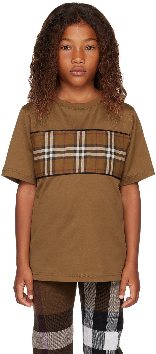 Детская коричневая футболка в клетку Burberry, Коричневый, Детская коричневая футболка в клетку Burberry
Детская коричневая футболка в клетку Burberry, Коричневый, Детская коричневая футболка в клетку Burberry