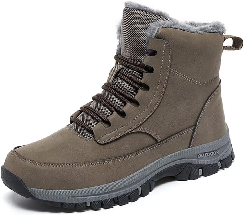 Мужские зимние ботинки Jakcuz Men Snow из кожи с противоскользящей подошвой, утепленные искусственным мехом, теплые ботинки на голенище для мужчин, хаки
Мужские зимние ботинки Jakcuz Men Snow из кожи с противоскользящей подошвой, утепленные искусственным мехом, теплые ботинки на голенище для мужчин, хаки