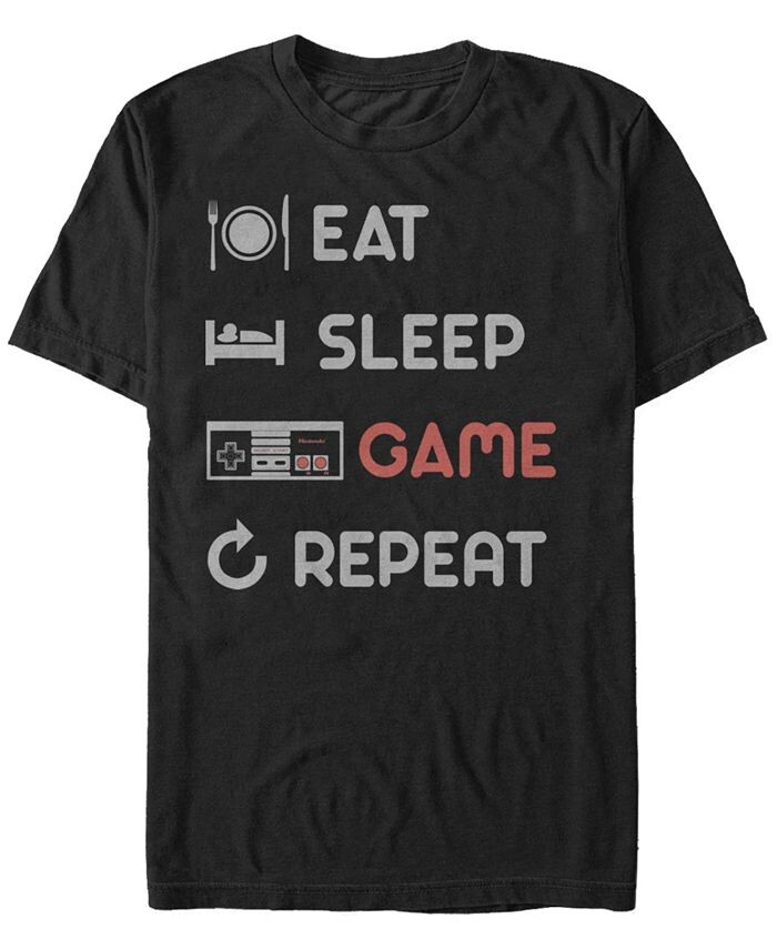 Мужская футболка Nintendo с короткими рукавами и повтором игры NES Eat Sleep Game Fifth Sun, черный
Мужская футболка Nintendo с короткими рукавами и повтором игры NES Eat Sleep Game Fifth Sun, черный