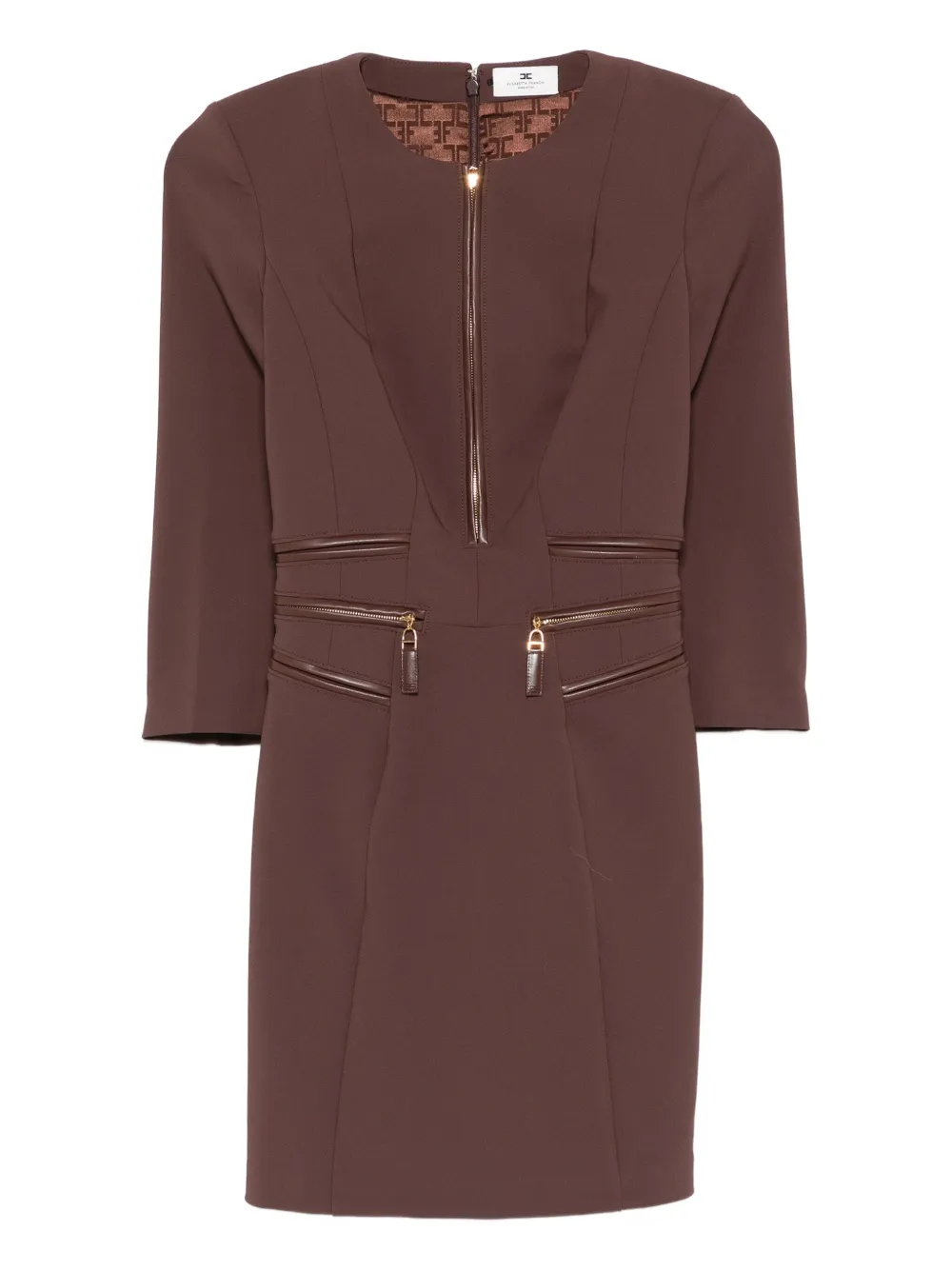 Платье с застежкой-молнией Elisabetta Franchi, коричневый
Платье с застежкой-молнией Elisabetta Franchi, коричневый