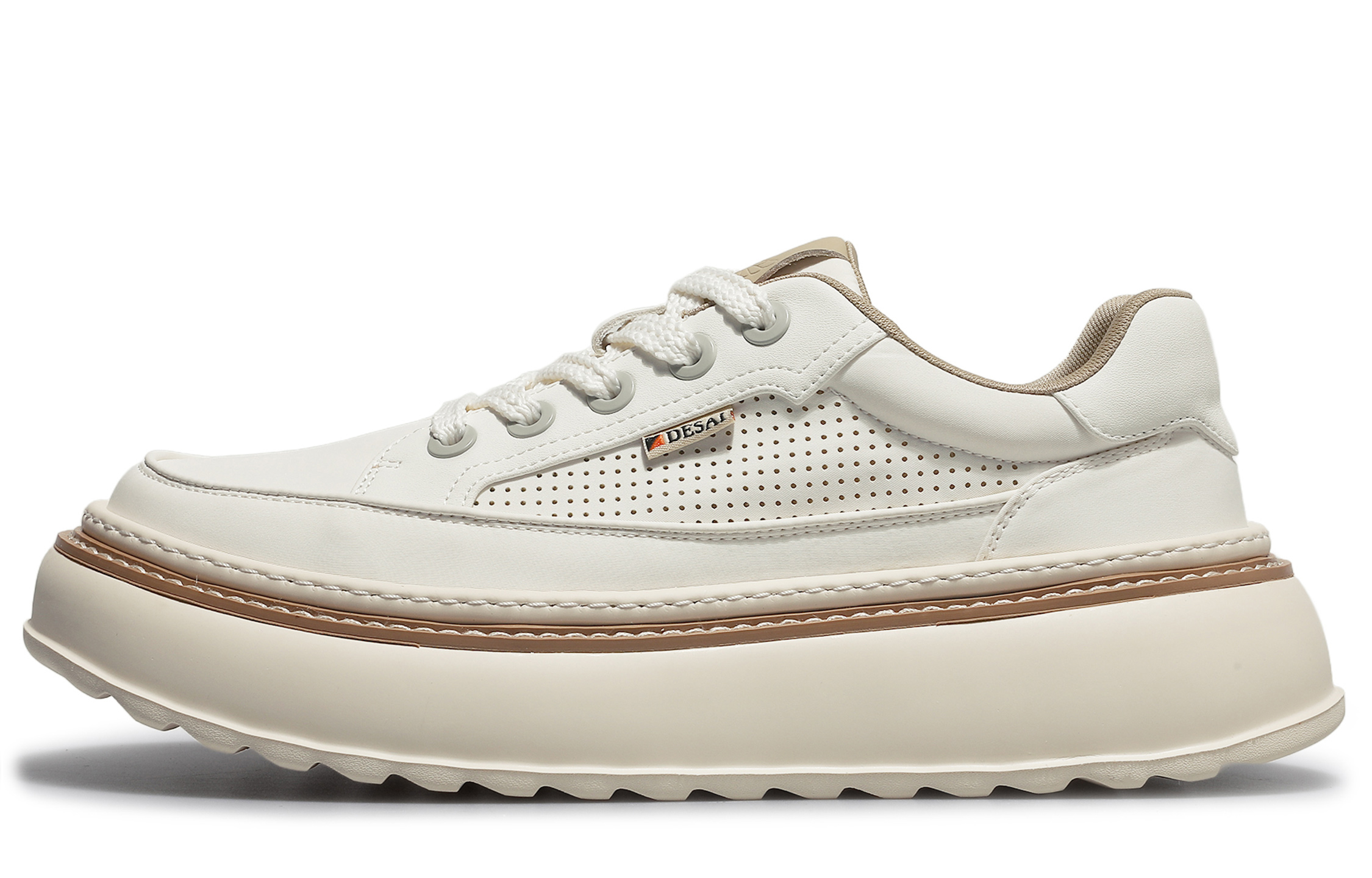 Износостойкие низкие повседневные туфли для мужчин Desai, White-01
Износостойкие низкие повседневные туфли для мужчин Desai, White-01