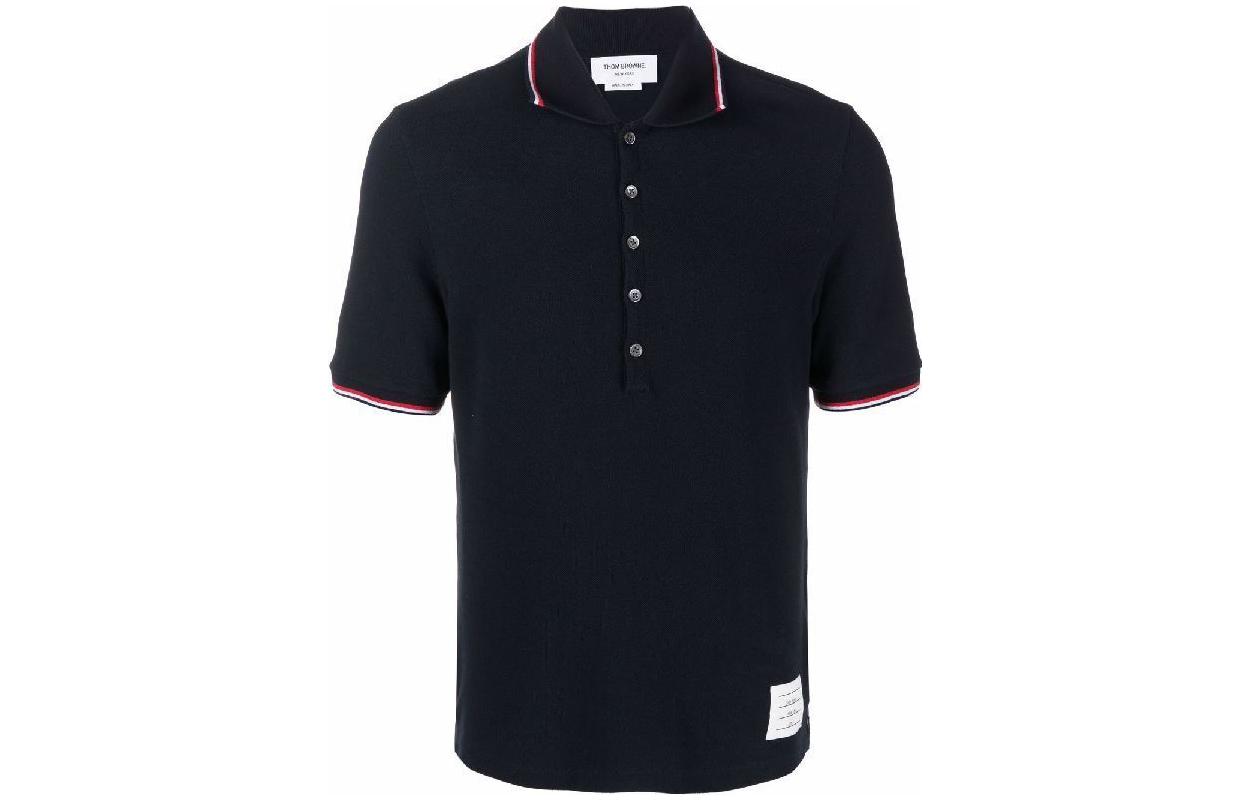 Поло с 4 полосками THOM BROWNE, синий
Поло с 4 полосками THOM BROWNE, синий