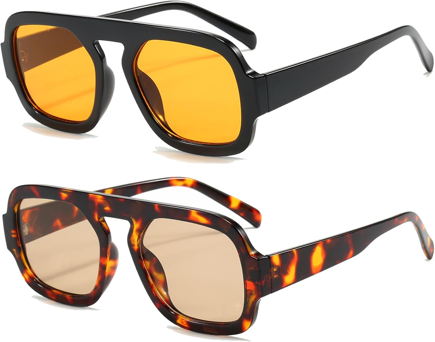 Солнцезащитные очки Long Keeper Retro Square Pilot для женщин и мужчин, авиационные квадратные солнцезащитные очки с плоской верхней частью, прямоугольные, винтажные, в стиле 70-х, (2 Pack) Black/Orange+leopard/Light Brown
Солнцезащитные очки Long Keeper Retro Square Pilot для женщин и мужчин, авиационные квадратные солнцезащитные очки с плоской верхней частью, прямоугольные, винтажные, в стиле 70-х, (2 Pack) Black/Orange+leopard/Light Brown