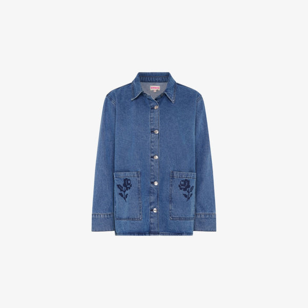 Рубашка Omnes Magnus с цветочной вышивкой, синий
Рубашка Omnes Magnus с цветочной вышивкой, синий