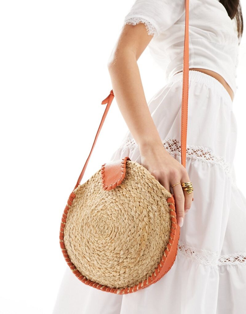 Accessorize – Соломенная круглая сумка натурального цвета с оранжевыми деталями
Accessorize – Соломенная круглая сумка натурального цвета с оранжевыми деталями