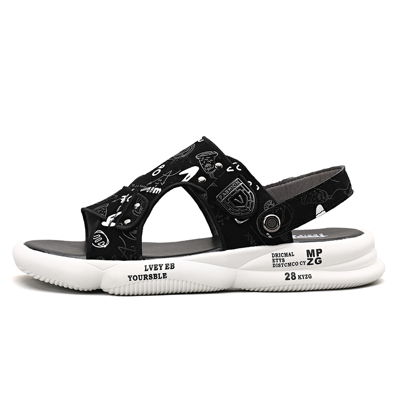 LONGYING Пляжные сандалии мужские черно-белые, цвет Black White
LONGYING Пляжные сандалии мужские черно-белые, цвет Black White