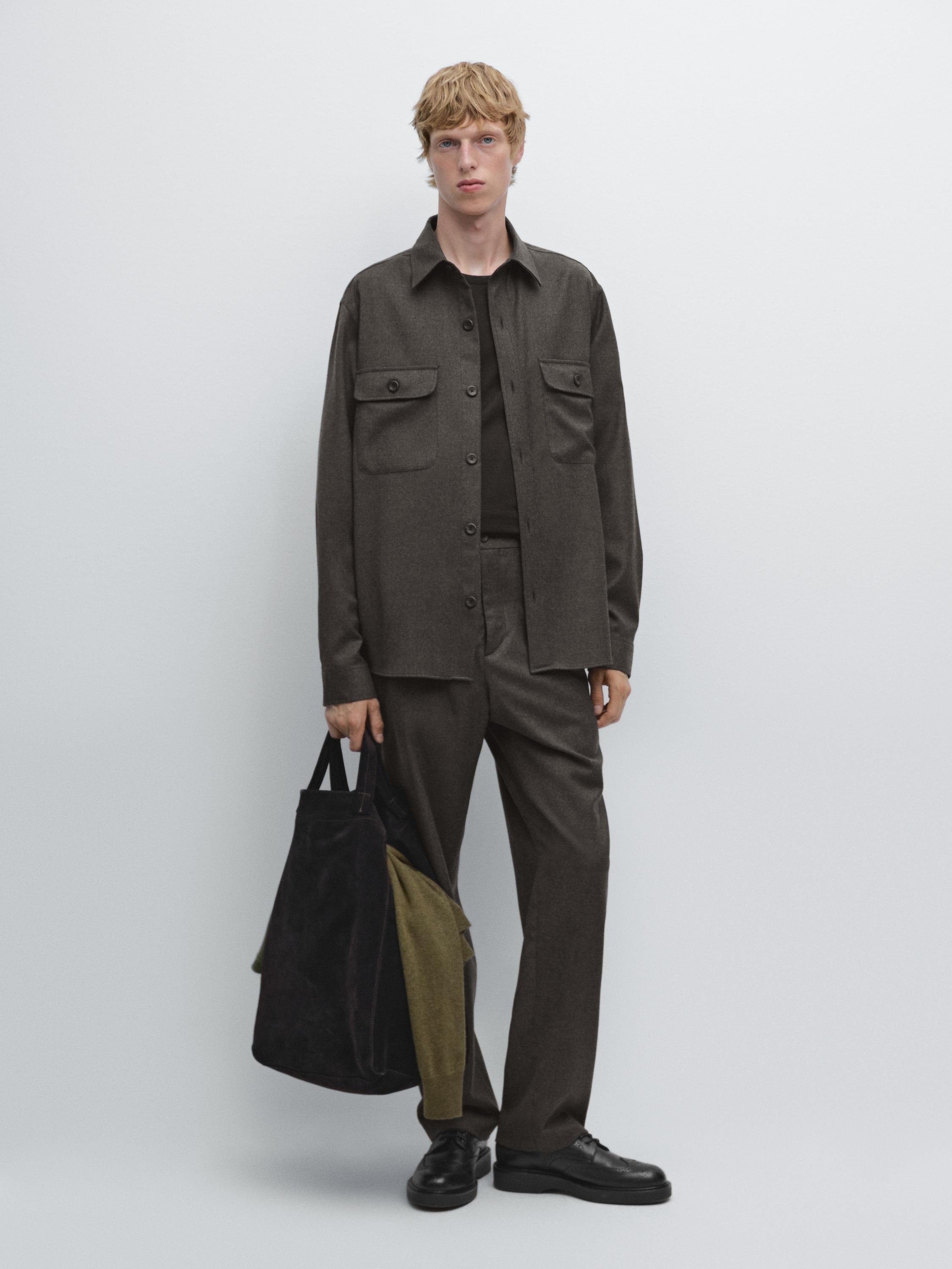 Брюки из 100% шерсти с эластичным поясом Massimo Dutti, Mink
Брюки из 100% шерсти с эластичным поясом Massimo Dutti, Mink