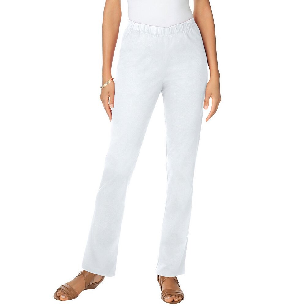 Женские удобные эластичные джинсы прямого кроя Roaman's больших размеров, цвет White Denim
Женские удобные эластичные джинсы прямого кроя Roaman's больших размеров, цвет White Denim