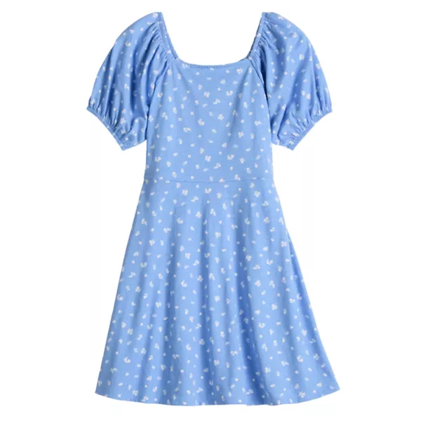 Платье с квадратным вырезом и пышными рукавами для девочек 6-20 лет в обычных и больших размерах So, цвет blue floral 
Платье с квадратным вырезом и пышными рукавами для девочек 6-20 лет в обычных и больших размерах So, цвет blue floral