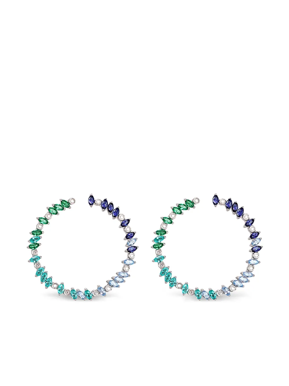Серебряные серьги-кольца Rainbow Veto Aqua с камнями Lark & Berry, серебяный
Серебряные серьги-кольца Rainbow Veto Aqua с камнями Lark & Berry, серебяный