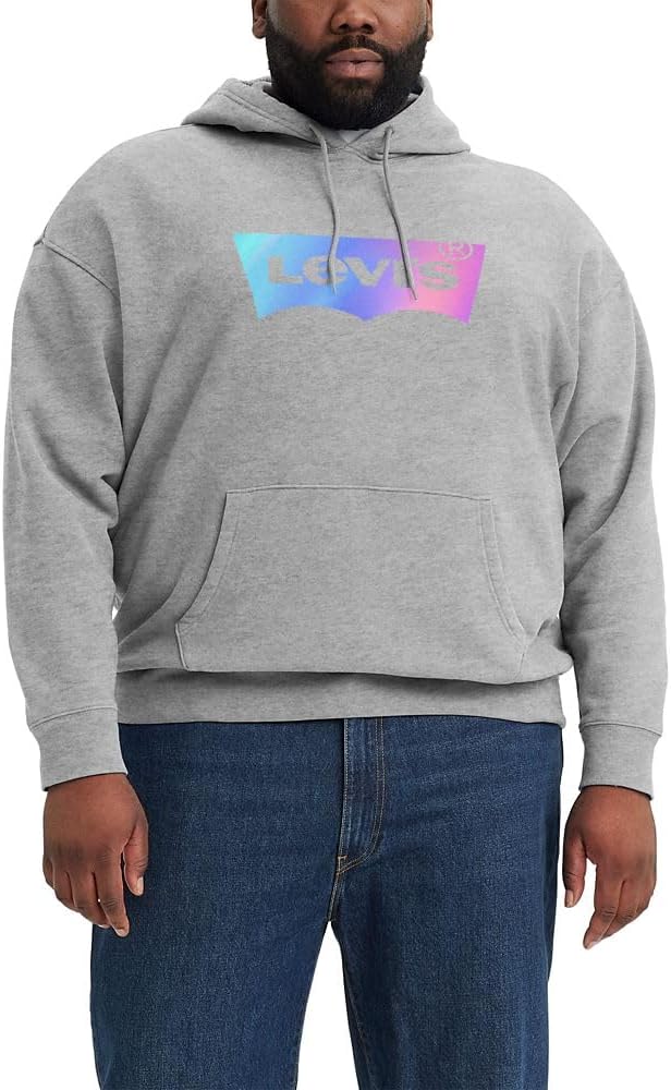 Мужская свободная толстовка с капюшоном Levi's с графическим принтом (также доступна в размерах Big и Tall), Batwing Expression Midtone Heather Grey
Мужская свободная толстовка с капюшоном Levi's с графическим принтом (также доступна в размерах Big и Tall), Batwing Expression Midtone Heather Grey