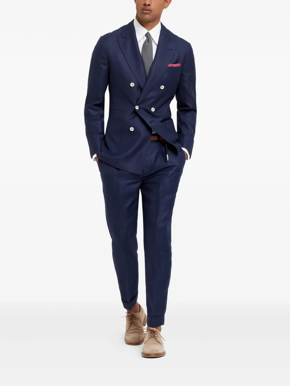 Льняной костюм с двубортным пиджаком Brunello Cucinelli, синий
Льняной костюм с двубортным пиджаком Brunello Cucinelli, синий