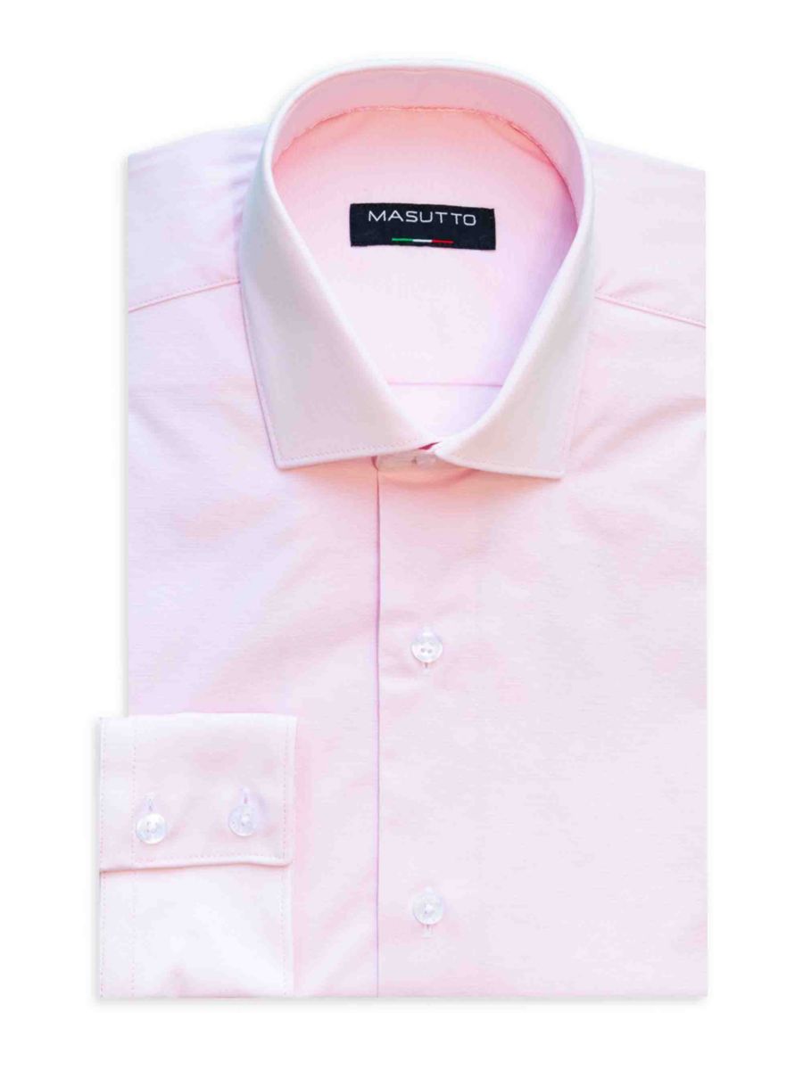 Рубашка классического кроя с однотонным узором Masutto, розовый
Рубашка классического кроя с однотонным узором Masutto, розовый