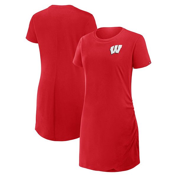 Женское красное платье-футболка wisconsin badgers relaxed fit drape Fanatics
Женское красное платье-футболка wisconsin badgers relaxed fit drape Fanatics