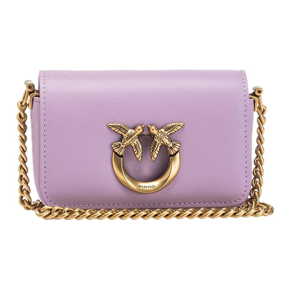 PINKO Кожаный конверт из серии Click через плечо на пояс мини женский фиолетовый
PINKO Кожаный конверт из серии Click через плечо на пояс мини женский фиолетовый