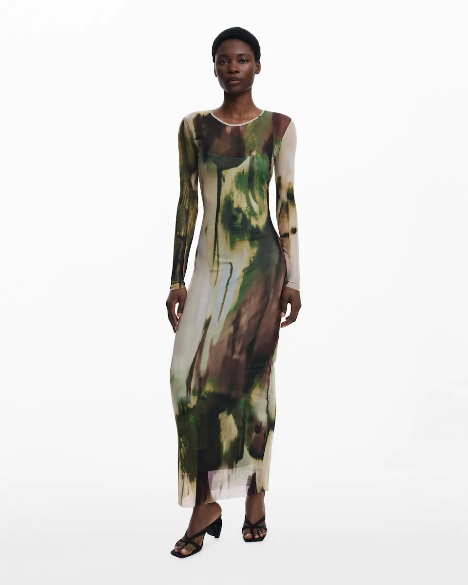 Длинное платье из тюля Desigual, зеленый
Длинное платье из тюля Desigual, зеленый