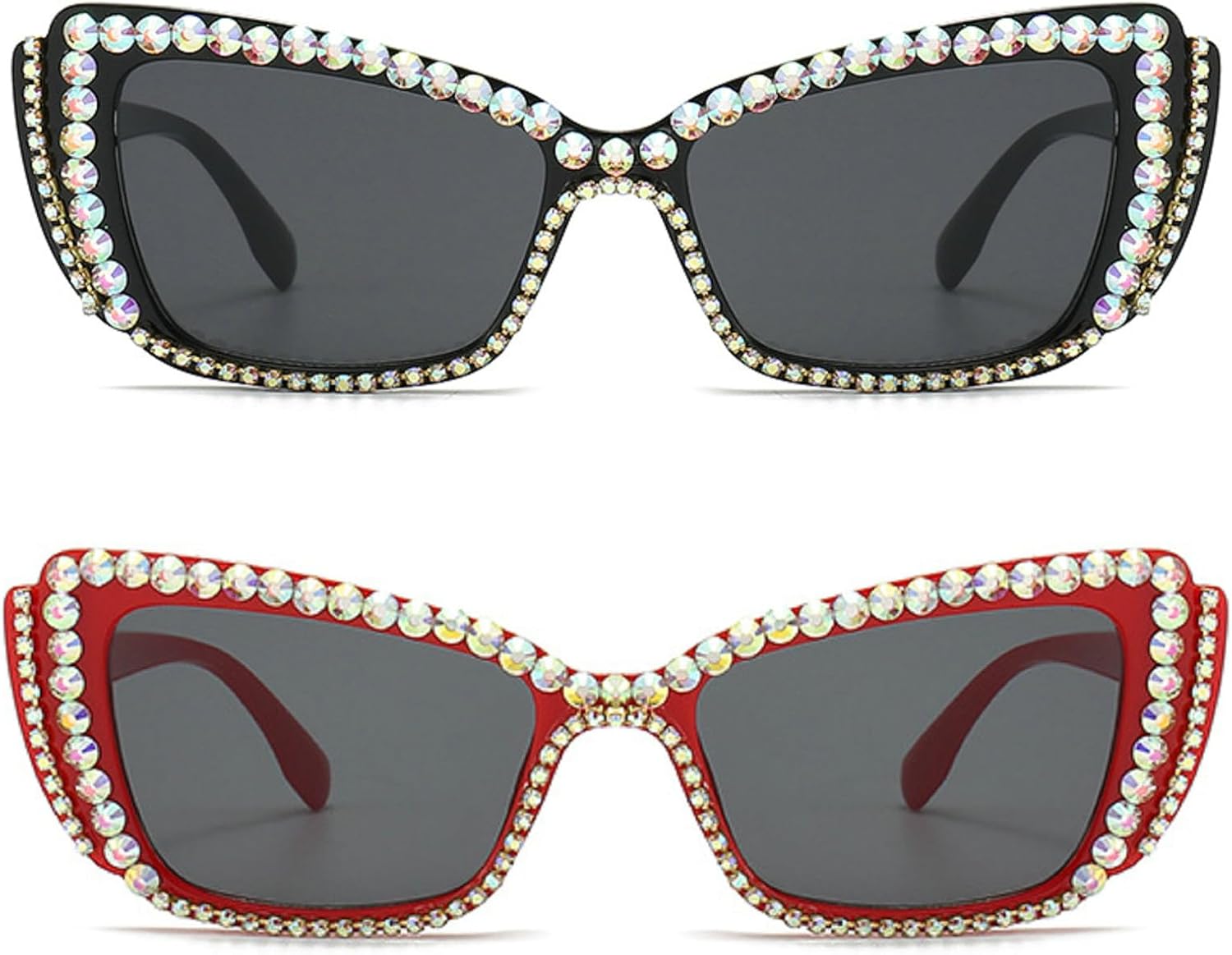 Модные солнцезащитные очки «кошачий глаз» со стразами, винтажные очки в виде бабочки с бриллиантами, блестящие солнцезащитные очки для женщин и девушек для вечеринок mincl, 2pcs-black&red
Модные солнцезащитные очки «кошачий глаз» со стразами, винтажные очки в виде бабочки с бриллиантами, блестящие солнцезащитные очки для женщин и девушек для вечеринок mincl, 2pcs-black&red