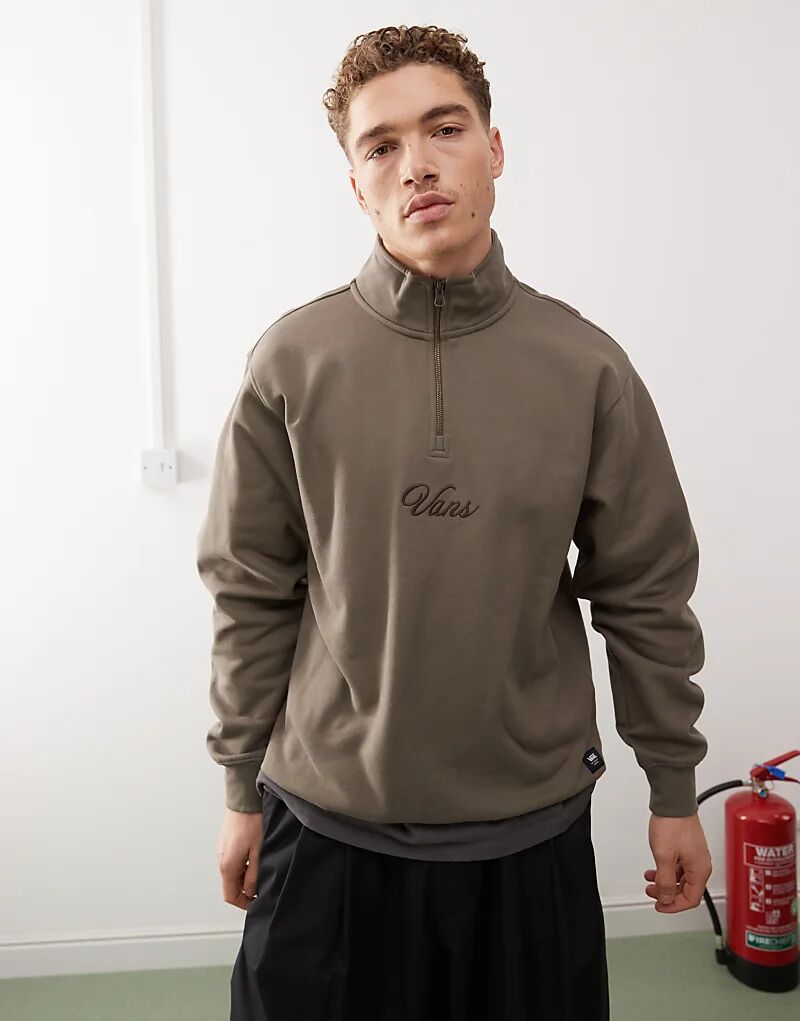 Флис с надписью на молнии 1/4, средне-коричневый Vans
Флис с надписью на молнии 1/4, средне-коричневый Vans