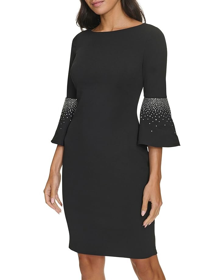 Платье Calvin Klein Scuba Crepe Hotfix Slv Sheath, черный
Платье Calvin Klein Scuba Crepe Hotfix Slv Sheath, черный