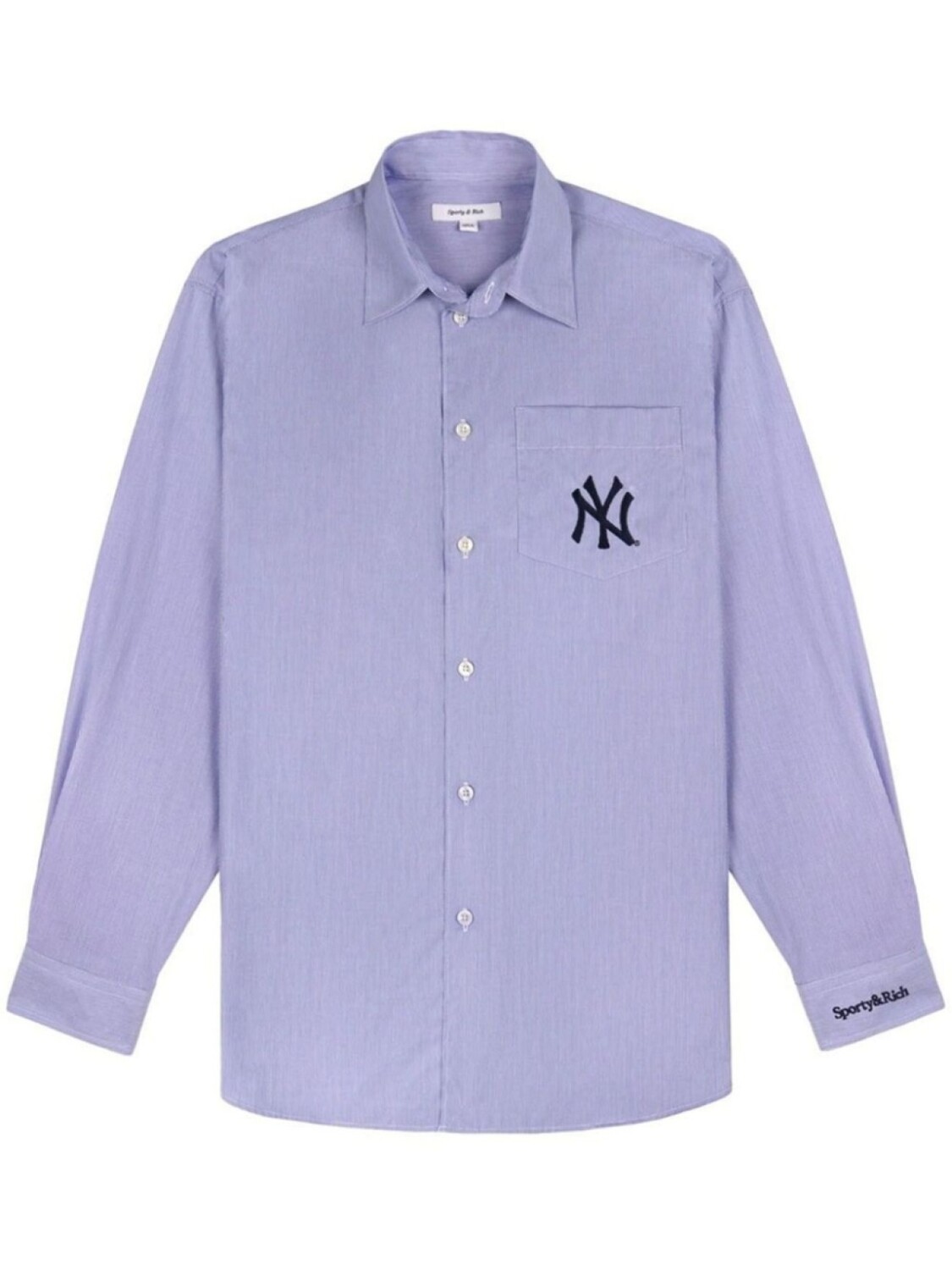 Sporty & Rich полосатая рубашка из коллаборации с '47 & The New York Yankees, синий
Sporty & Rich полосатая рубашка из коллаборации с '47 & The New York Yankees, синий