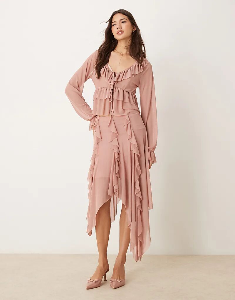 Юбка Miss Selfridge с шейным платком в цвете румян
Юбка Miss Selfridge с шейным платком в цвете румян