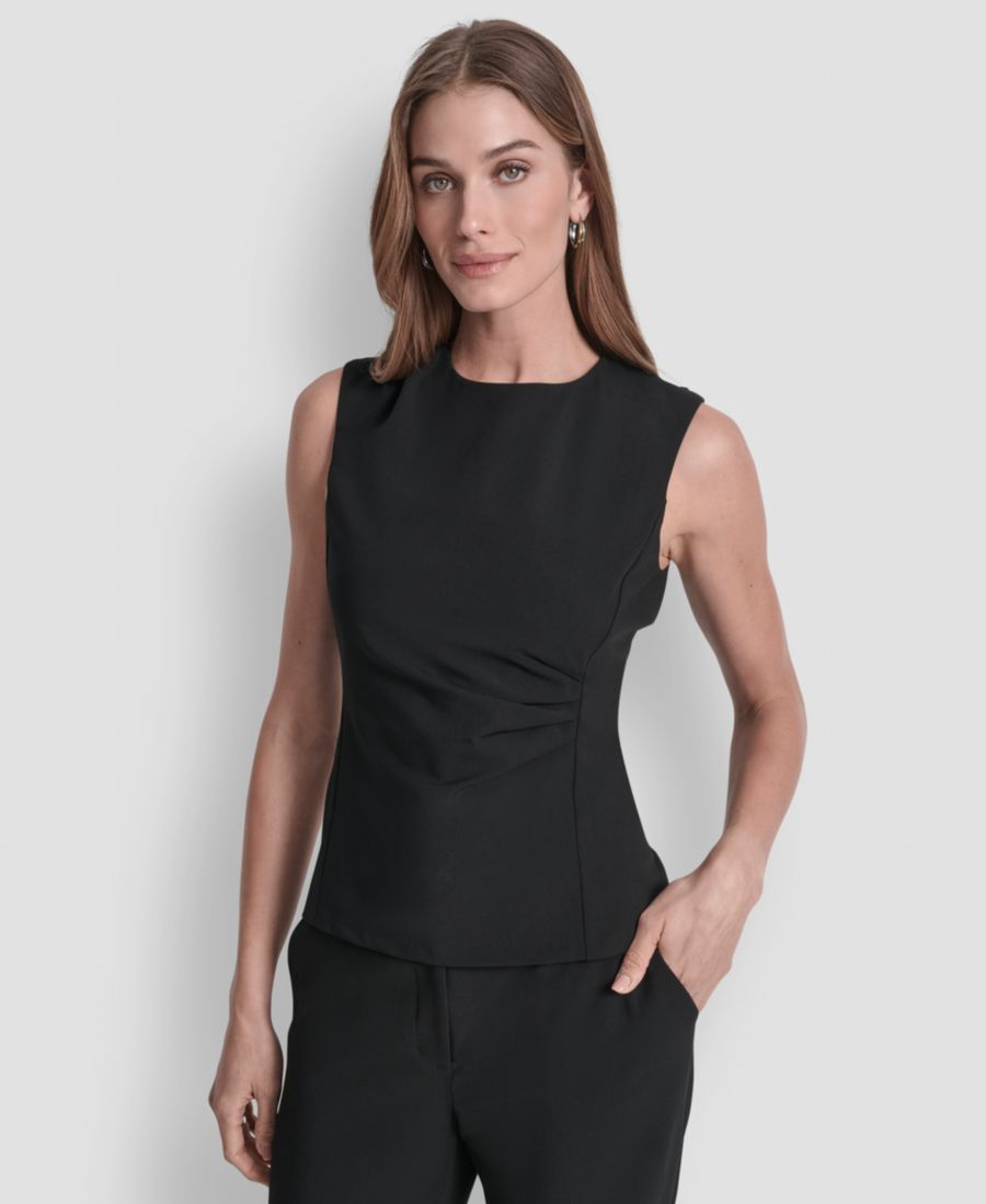 Женский структурированный топ без рукавов со сборками по бокам DKNY, Black
Женский структурированный топ без рукавов со сборками по бокам DKNY, Black