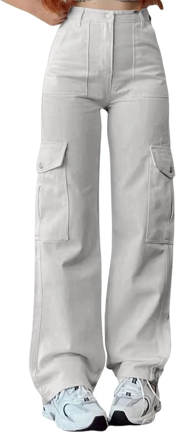 Джинсы-карго женские High Waist Wide Leg с карманами
Джинсы-карго женские High Waist Wide Leg с карманами
