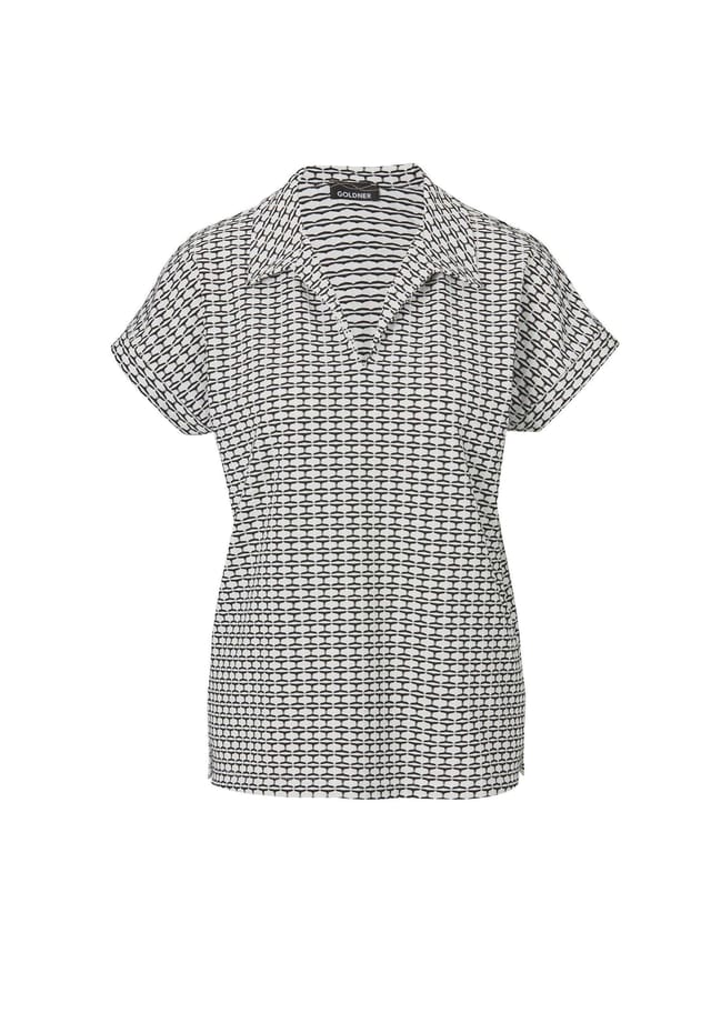 Короткий размер: рубашка с тонким жаккардом Goldner, мультиколор
Короткий размер: рубашка с тонким жаккардом Goldner, мультиколор