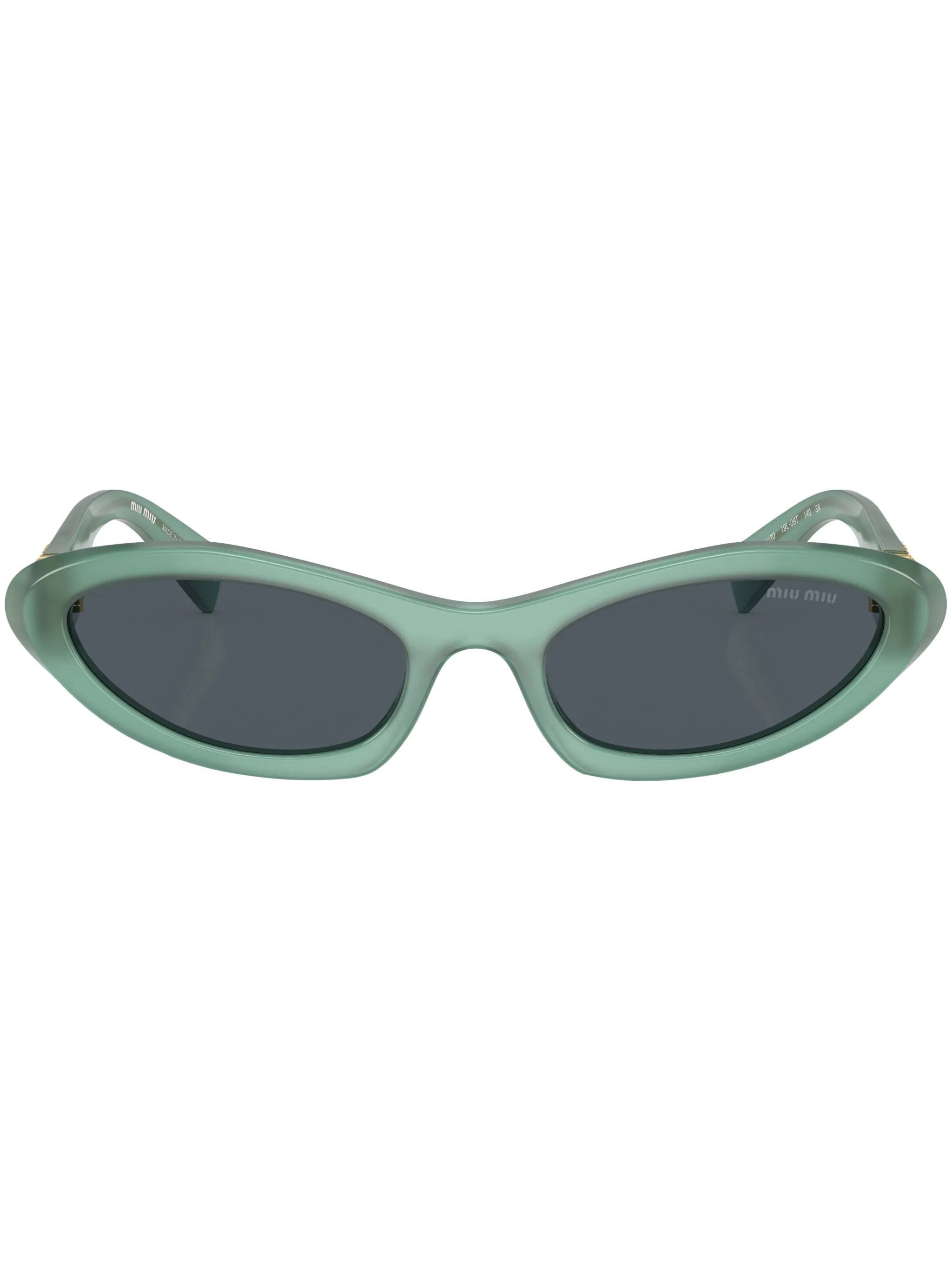 Солнцезащитные очки в овальной оправе с логотипом Miu Miu Eyewear, синий
Солнцезащитные очки в овальной оправе с логотипом Miu Miu Eyewear, синий