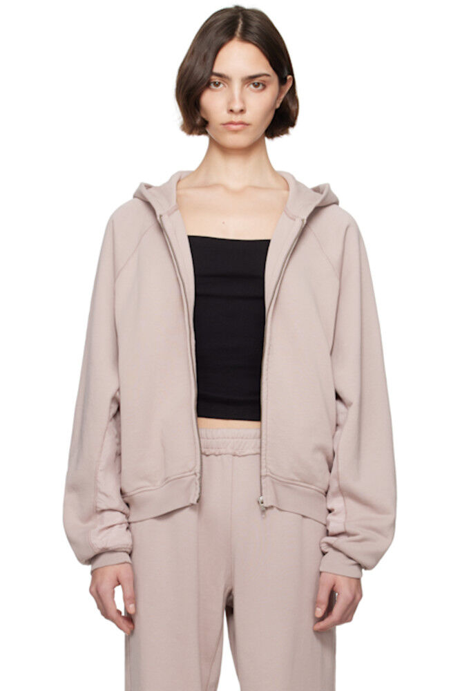 Толстовка свободного кроя из французского трикотажа серо-коричневого цвета с застежкой-молнией SKIMS
Толстовка свободного кроя из французского трикотажа серо-коричневого цвета с застежкой-молнией SKIMS