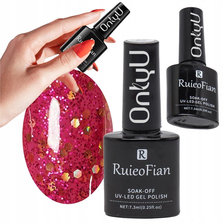 ИНТЕНСИВНО-РОЗОВЫЙ ГИБРИДНЫЙ ЛАК ДЛЯ НОГТЕЙ С ГЛЯНЦЕВЫМИ БЛЕСТКАМИ УФ-ЛАК Только U/L144 OnlyU 
ИНТЕНСИВНО-РОЗОВЫЙ ГИБРИДНЫЙ ЛАК ДЛЯ НОГТЕЙ С ГЛЯНЦЕВЫМИ БЛЕСТКАМИ УФ-ЛАК Только U/L144 OnlyU