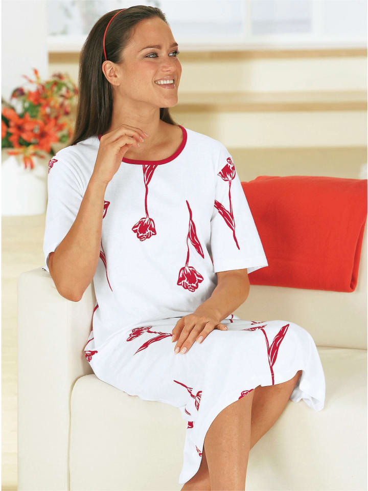 Ночная рубашка бордового и белого цветов Sieh an!
Ночная рубашка бордового и белого цветов Sieh an!