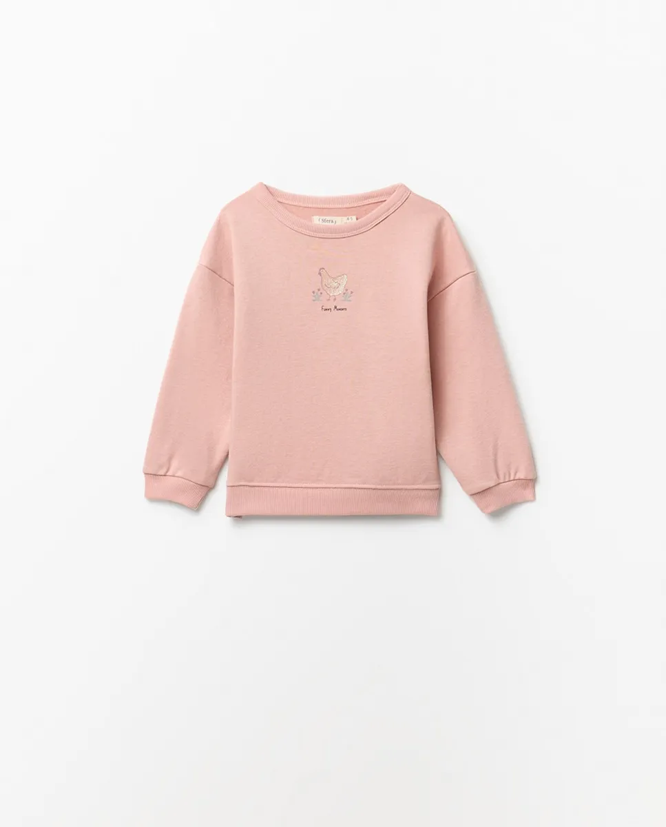 Толстовка с рисунком на передней части Sfera, розовый
Толстовка с рисунком на передней части Sfera, розовый