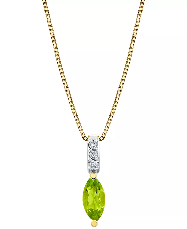 Ожерелье с подвеской 18 дюймов из 10-каратного желтого золота с перидотом (1/2 карата) и бриллиантами Macy'S, peridot
Ожерелье с подвеской 18 дюймов из 10-каратного желтого золота с перидотом (1/2 карата) и бриллиантами Macy'S, peridot