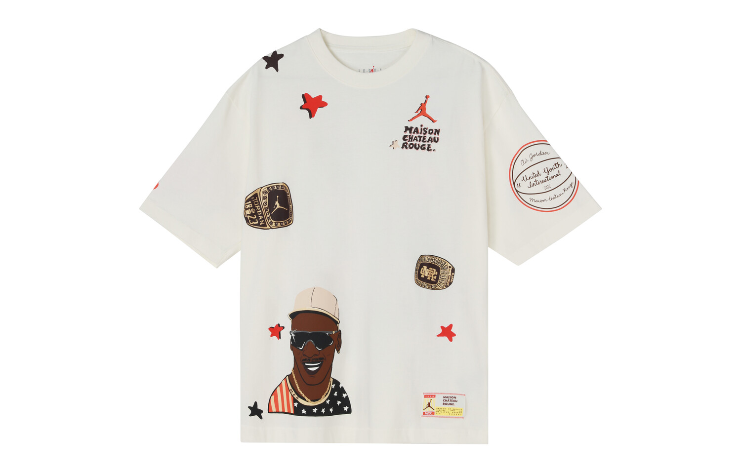 Футболка Jordan x Maison Chateau Rouge Белая, Плыть
Футболка Jordan x Maison Chateau Rouge Белая, Плыть