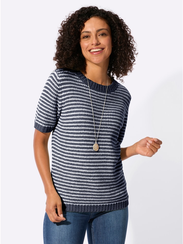 WITT WEIDEN Свитер с короткими рукавами в темно-синюю и кремовую полоску
WITT WEIDEN Свитер с короткими рукавами в темно-синюю и кремовую полоску