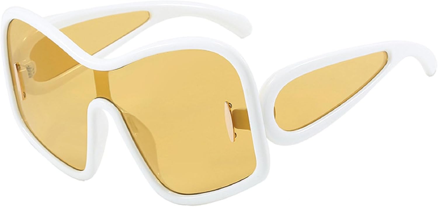 Большие цельные солнцезащитные очки-щитки для женщин, модные панк-солнцезащитные очки квадратной формы, винтажные солнцезащитные очки в большой оправе для мужчин, защитные очки-маска mincl, Yellow
Большие цельные солнцезащитные очки-щитки для женщин, модные панк-солнцезащитные очки квадратной формы, винтажные солнцезащитные очки в большой оправе для мужчин, защитные очки-маска mincl, Yellow