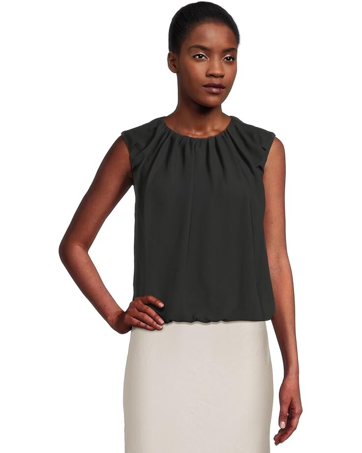 Топ Madewell jade top - polyester chiffon, цвет True Black 1 
Топ Madewell jade top - polyester chiffon, цвет True Black 1