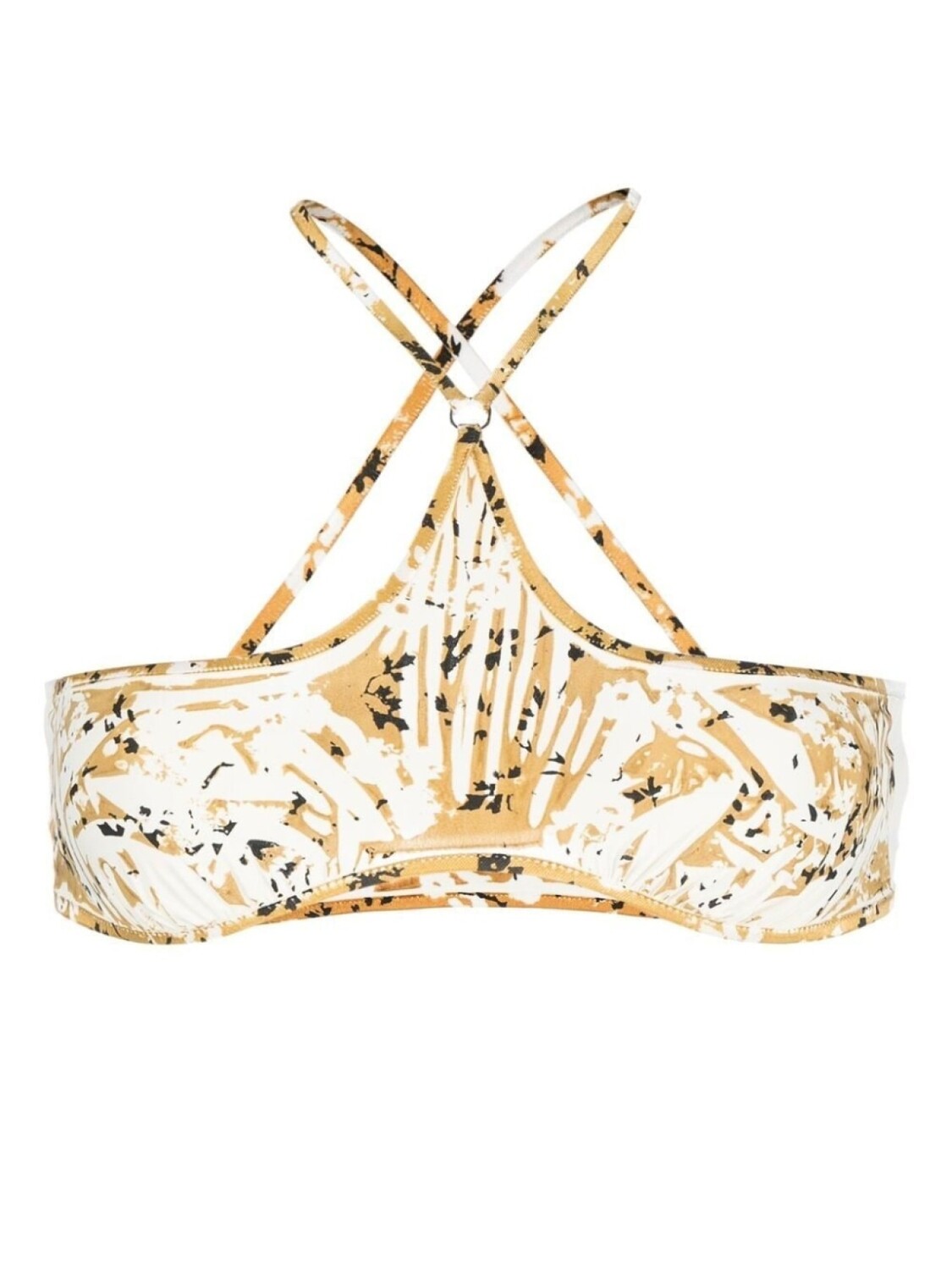 Топ бикини с перекрестными бретелями и принтом KNWLS, бежевый
Топ бикини с перекрестными бретелями и принтом KNWLS, бежевый