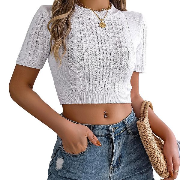Женский топ с коротким рукавом slim-fit Joyjoy, White
Женский топ с коротким рукавом slim-fit Joyjoy, White