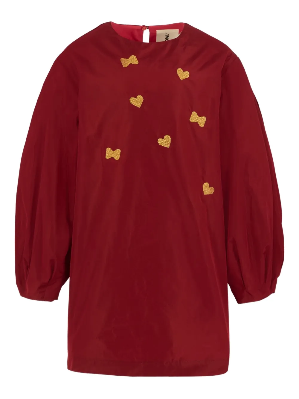 Платье с рукавами-фонариками и сердечком-бантом Simonetta, красный 
Платье с рукавами-фонариками и сердечком-бантом Simonetta, красный