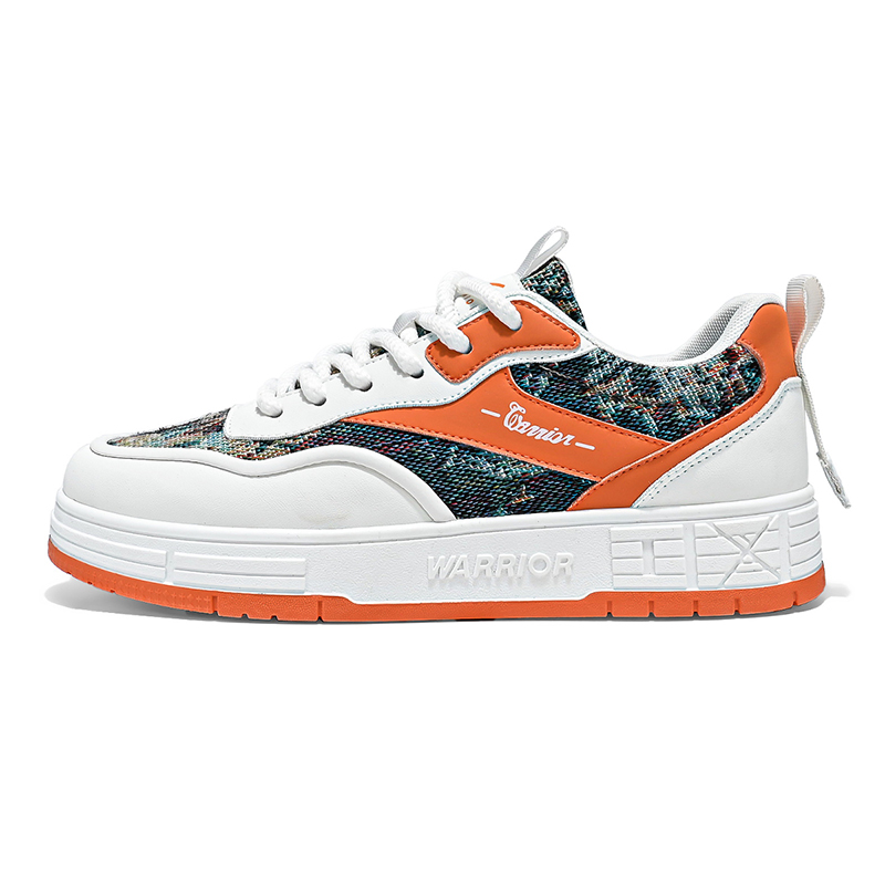 WARRIOR Кроссовки для скейтбординга Coverage, износостойкие, легкие, нескользящие, низкие, мужские, белые, оранжевые 
WARRIOR Кроссовки для скейтбординга Coverage, износостойкие, легкие, нескользящие, низкие, мужские, белые, оранжевые