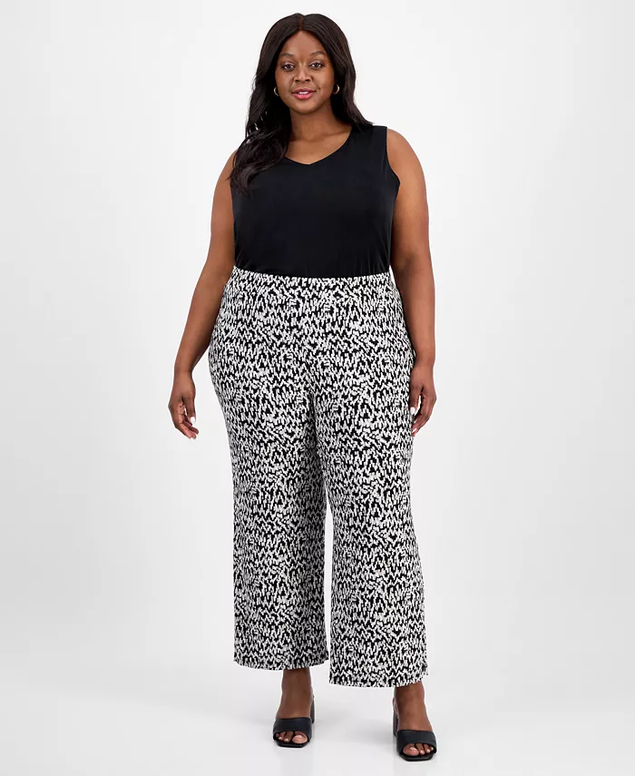 Широкие брюки-клеш с принтом больших размеров Kasper, коричневый/бежевый
Широкие брюки-клеш с принтом больших размеров Kasper, коричневый/бежевый