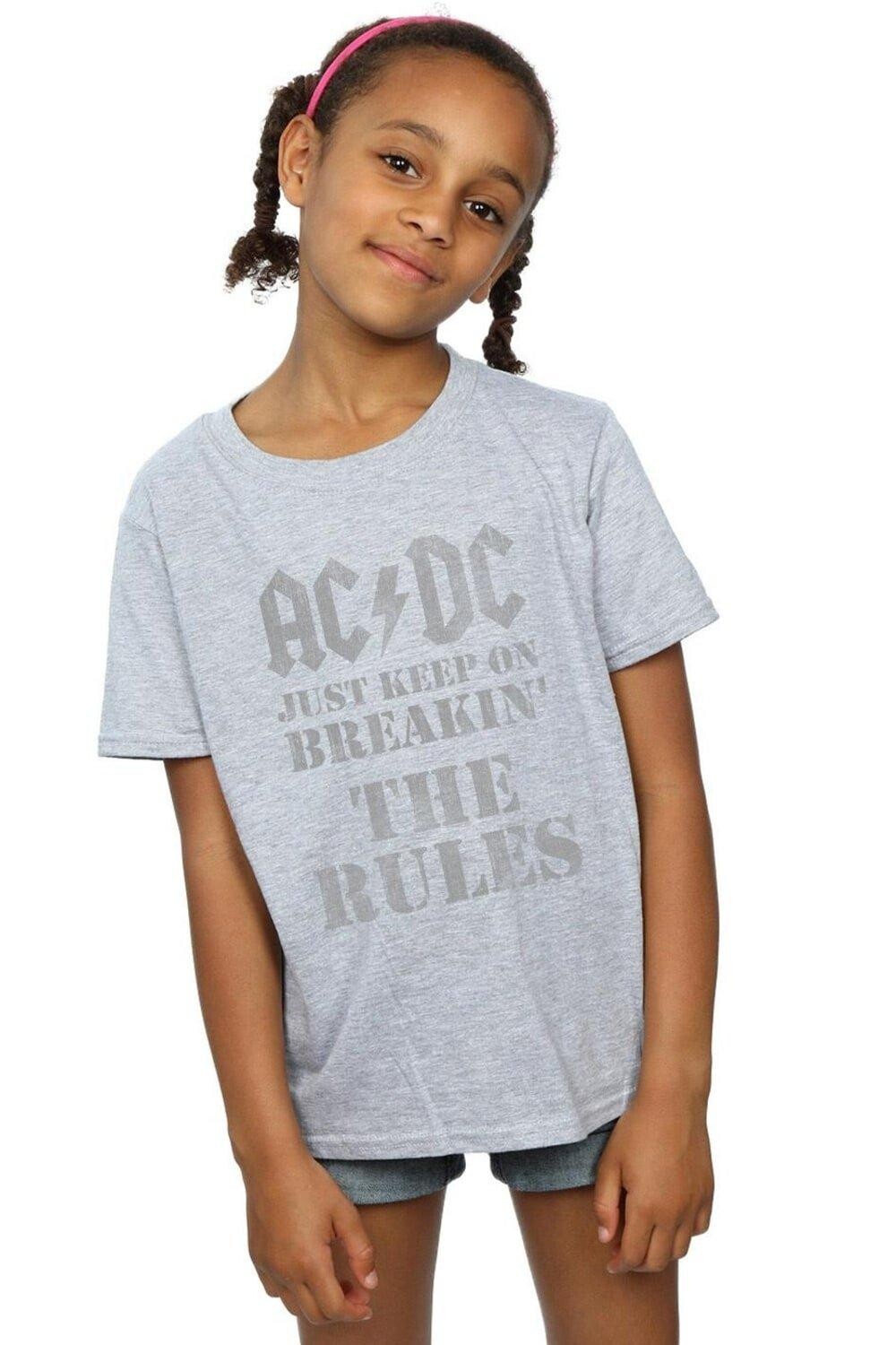 Хлопковая футболка «Просто продолжай нарушать правила» AC/DC, серый
Хлопковая футболка «Просто продолжай нарушать правила» AC/DC, серый