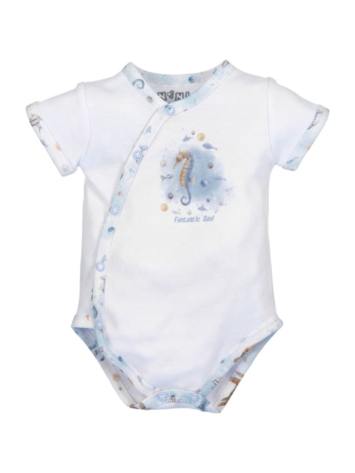 Nini Боди с короткими рукавами, украшенное белыми морскими обитателями
Nini Боди с короткими рукавами, украшенное белыми морскими обитателями